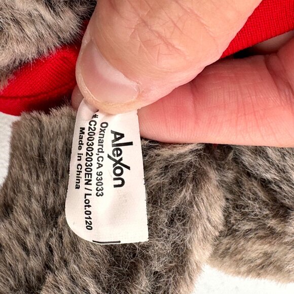 Alexon Glenkys Brown Bear Stuffed Toy With Red Camp Is-Sho-Da Shirt 9 inch - Picture 6 of 15